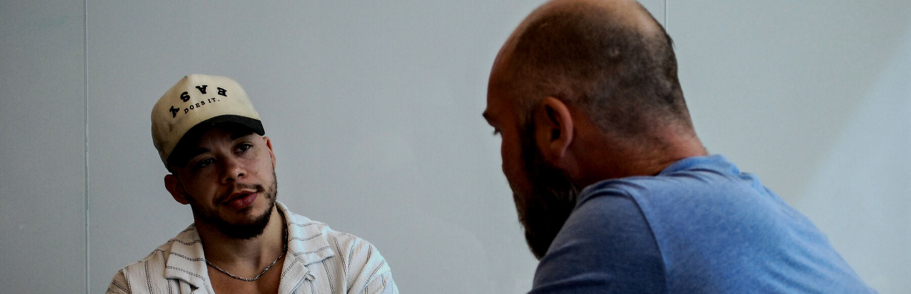 Workshop participants in conversation